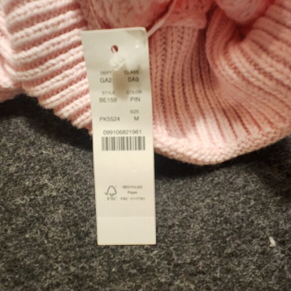 NWT - J Crew Pink Mock Neck 100% Cotton Sweater, Medium - Picture 6 of 7
